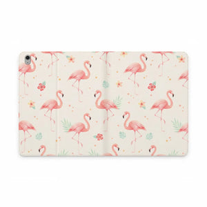 Dipaliz Flamingo Pattern Tablet Folio Case Vegan Leather - Computer Accessories