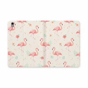 Dipaliz Flamingo Pattern Tablet Folio Case Vegan Leather - Computer Accessories