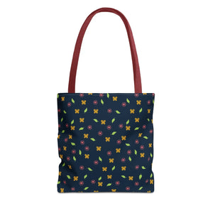 Flowers Tote Bag - All Over Print Butterfly Design - Dipaliz - 13’’ × / Red - Bags