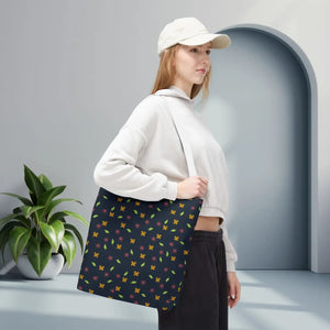 Floral Print Tote Bag - Butterfly Summer Beach - Dipaliz - Handbags
