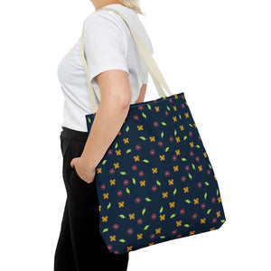 Flowers Tote Bag - All Over Print Butterfly Design - Dipaliz - Bags
