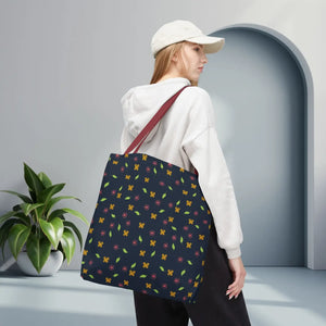 Flowers Tote Bag - All Over Print Butterfly Design - Dipaliz - Bags