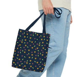 Flowers Tote Bag - All Over Print Butterfly Design - Dipaliz - Bags