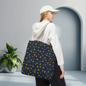 Flowers Tote Bag - All Over Print Butterfly Design - Dipaliz - Bags