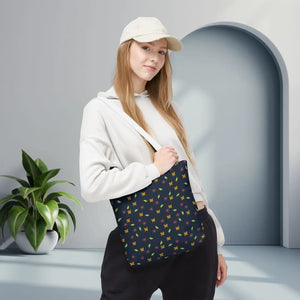 Flowers Tote Bag - All Over Print Butterfly Design - Dipaliz - Bags