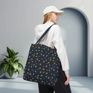 Flowers Tote Bag - All Over Print Butterfly Design - Dipaliz - Bags