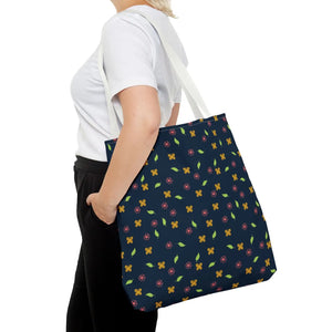 Flowers Tote Bag - All Over Print Butterfly Design - Dipaliz - Bags