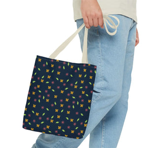 Flowers Tote Bag - All Over Print Butterfly Design - Dipaliz - Bags