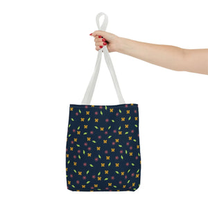 Flowers Tote Bag - All Over Print Butterfly Design - Dipaliz - Bags