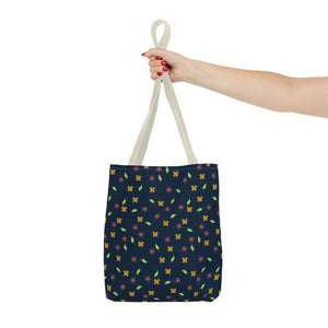 Flowers Tote Bag - All Over Print Butterfly Design - Dipaliz - Bags