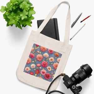 Floral Canvas Tote Bag - Organic Cotton Daily - Dipaliz - Bags