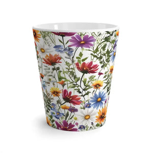 Latte Mug - Floral Ceramic Coffee Cup - Dipaliz - 12oz - Mugs