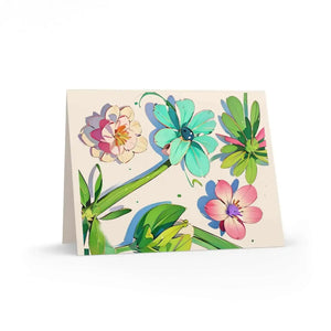 Elegant Floral Blank Greeting Cards - Uncoated Paper - Dipaliz - & Note