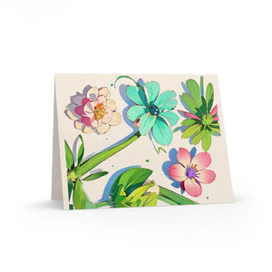 Elegant Floral Blank Greeting Cards - Uncoated Paper - Dipaliz - & Note