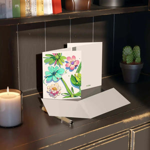 Elegant Floral Blank Greeting Cards - Uncoated Paper - Dipaliz - & Note