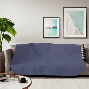 Blue Floral Sherpa Blanket – Polyester Fleece - Dipaliz - Blankets