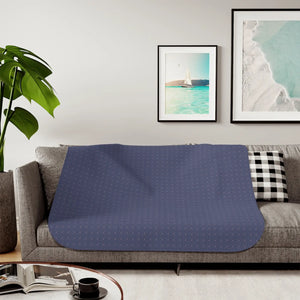 Blue Floral Sherpa Blanket – Polyester Fleece - Dipaliz - Blankets