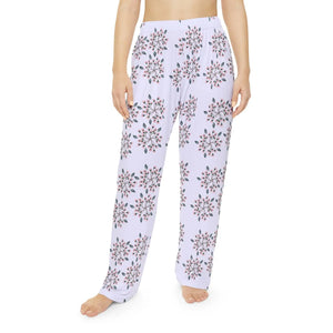Floral on Blue Women’s Pajama Pants (aop)