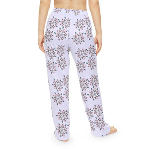 Floral on Blue Women’s Pajama Pants (aop)
