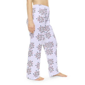 Floral on Blue Women’s Pajama Pants (aop)