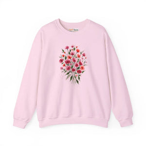 Dipaliz Floral Bouquet Crewneck Sweatshirt Cotton - Sweatshirts