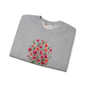 Dipaliz Floral Bouquet Crewneck Sweatshirt Cotton - Sweatshirts