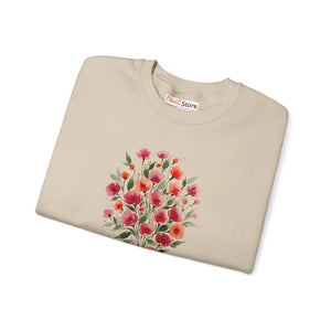 Dipaliz Floral Bouquet Crewneck Sweatshirt Cotton - Sweatshirts