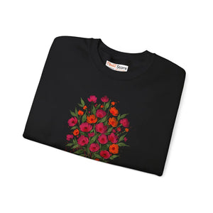 Dipaliz Floral Bouquet Crewneck Sweatshirt Cotton - Sweatshirts
