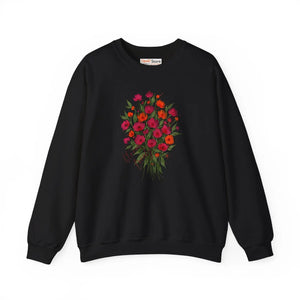 Dipaliz Floral Bouquet Crewneck Sweatshirt Cotton - Sweatshirts