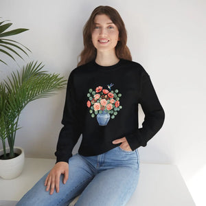 Dipaliz Floral Bouquet Crewneck Sweatshirt Cotton - Sweatshirts
