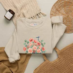 Dipaliz Floral Bouquet Crewneck Sweatshirt Cotton - Sweatshirts