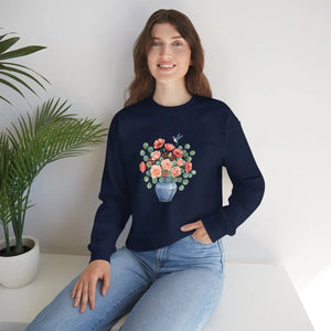 Dipaliz Floral Bouquet Crewneck Sweatshirt Cotton - Sweatshirts