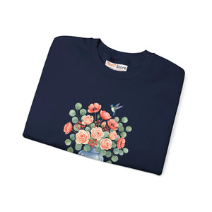 Dipaliz Floral Bouquet Crewneck Sweatshirt Cotton - Sweatshirts
