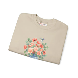 Dipaliz Floral Bouquet Crewneck Sweatshirt Cotton - Sweatshirts