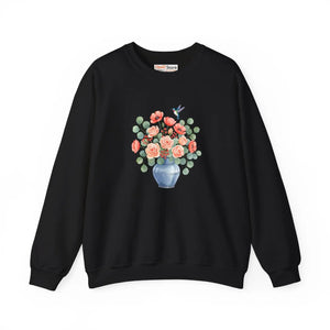 Dipaliz Floral Bouquet Crewneck Sweatshirt Cotton - Sweatshirts