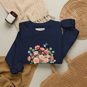 Dipaliz Floral Bouquet Crewneck Sweatshirt Cotton - Sweatshirts