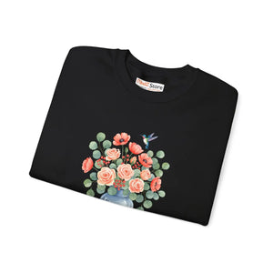 Dipaliz Floral Bouquet Crewneck Sweatshirt Cotton - Sweatshirts