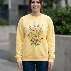 Dipaliz Floral Bouquet Sweatshirt Cotton - Sweatshirts