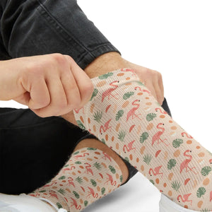 Dipaliz Floral Dainty Crew Socks Fleece Lined Sublimation