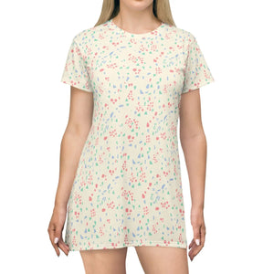 Dipaliz Floral Ditsy T-shirt Dress Print Casual Summer - Dresses