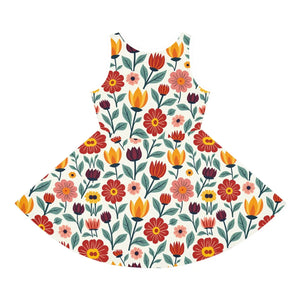 Floral Girls Sleeveless Sundress – Summer - Dipaliz - Dresses