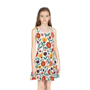 Girls Sleeveless Sundress - Premium Comfort Style - Dipaliz - Seam Thread Color Automatically Matched to Design / 2t
