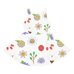 Girls Sleeveless Sundress Floral Summer Vibes - Dipaliz - Dresses