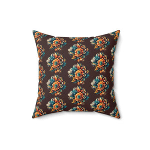 Floral Throw Pillow - Polyester Square Design for Home Decor - Dipaliz - 16’’ ×
