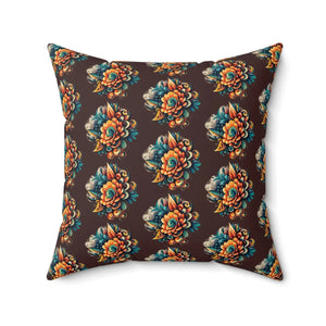 Floral Throw Pillow - Polyester Square Design for Home Decor - Dipaliz - 20’’ ×
