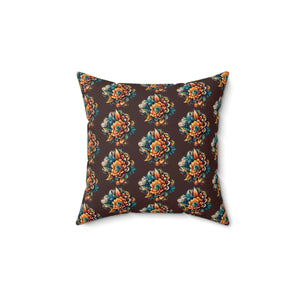 Floral Throw Pillow - Polyester Square Design for Home Decor - Dipaliz