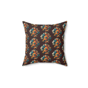 Floral Throw Pillow - Polyester Square Design for Home Decor - Dipaliz