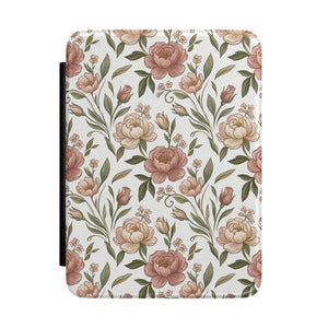 Dipaliz Floral Kindle Case Vintage Rose Pu Leather Cover - E-book Reader Cases