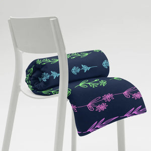 Floral Lines Throw Blanket – Soft Silk Touch - Dipaliz - Blankets