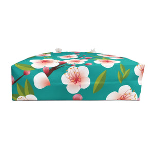 Floral Weekender Bag - Cherry Blossom Polyester Travel Tote - Dipaliz - 24’’ × 13’’ - Bags